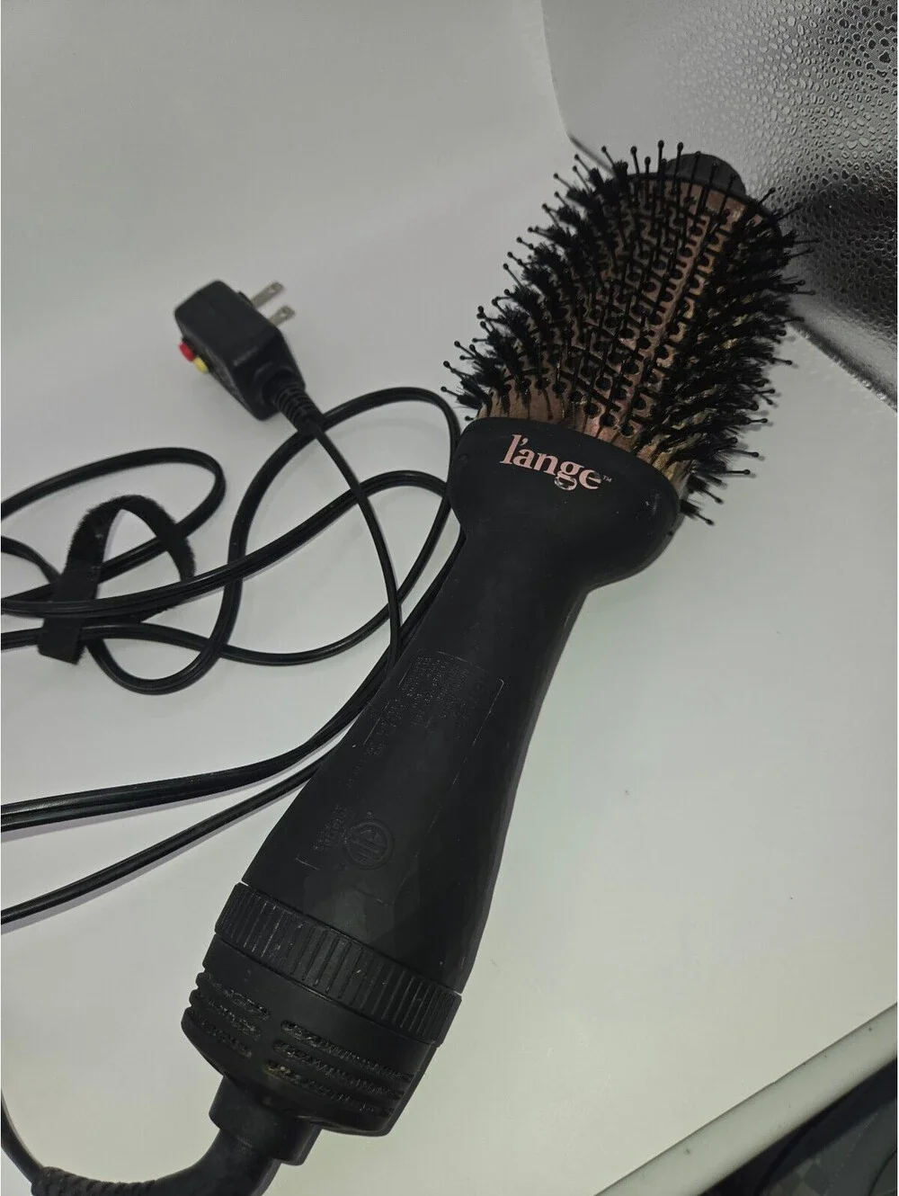 L'ANGE Le Volume 2-in-1 Titanium Volumizing Hair Dryer Brush - Black/Rose Gold
